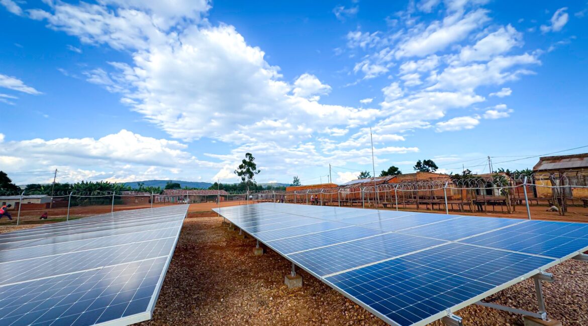 Solar panels donated by UNDP